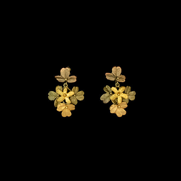 Wood Sorrel Long Post Earrings by Michael Michaud