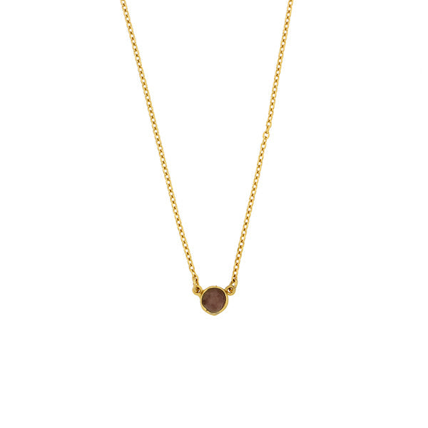 Bubble 16 Inch Adjustable Dainty Pendant Necklace - Dark Purple by Michael Michaud