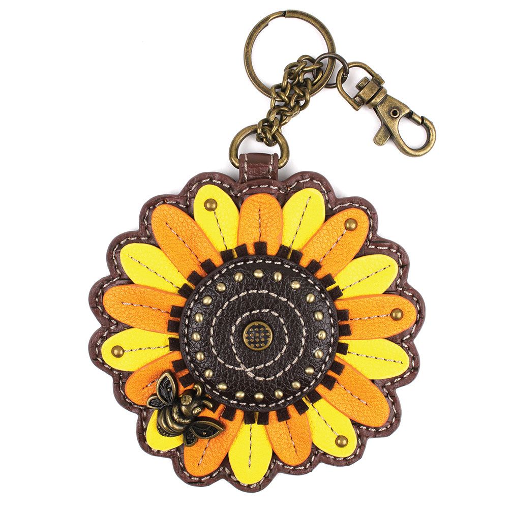 Sunflower Coin Purse and Key Chain by Chala