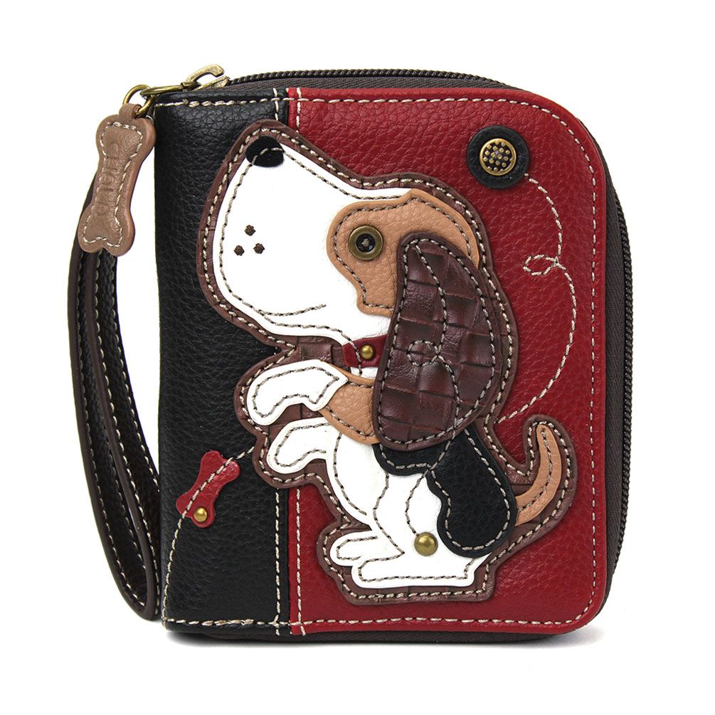 Dog Gen II Zip-Around Wallet in Burgundy by Chala