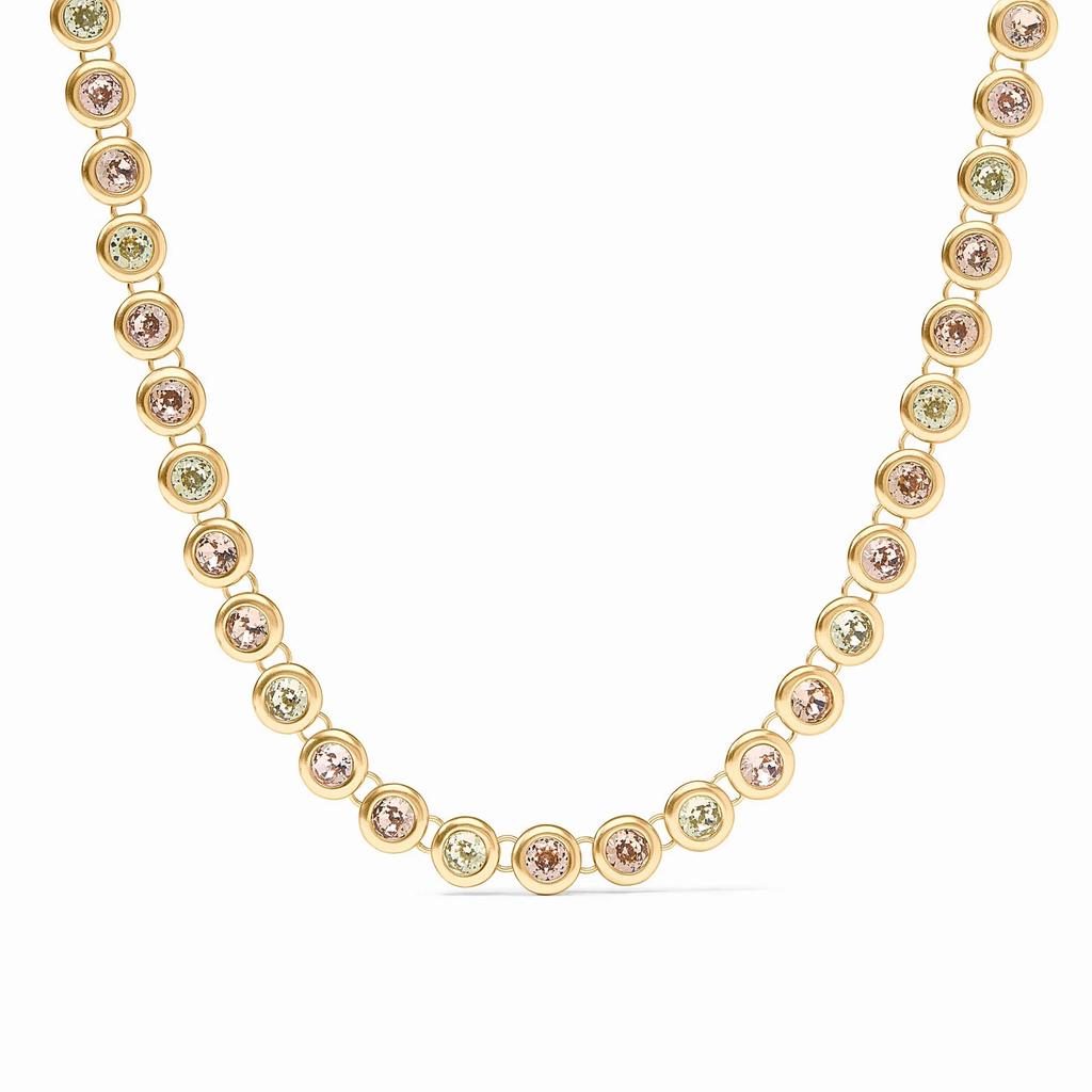Rainbow Tennis Necklace in Champagne Radiance by Julie Vos