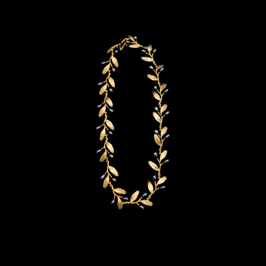 Olive 18 Inch 24 K Gold over Silver Necklace by Michael Michaud