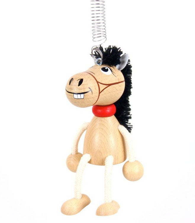 Horse (Happy) Hand Crafted Wooden Jumpie