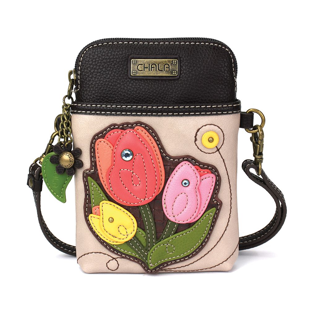 Tulip Cellphone Crossbody in Ivory by Chala