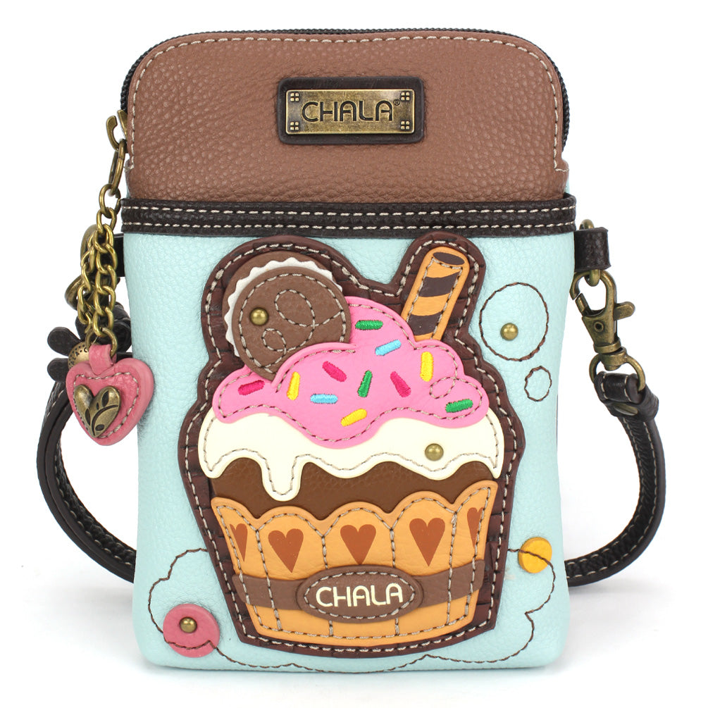 Cupcake Cellphone Crossbody in Blue by Chala
