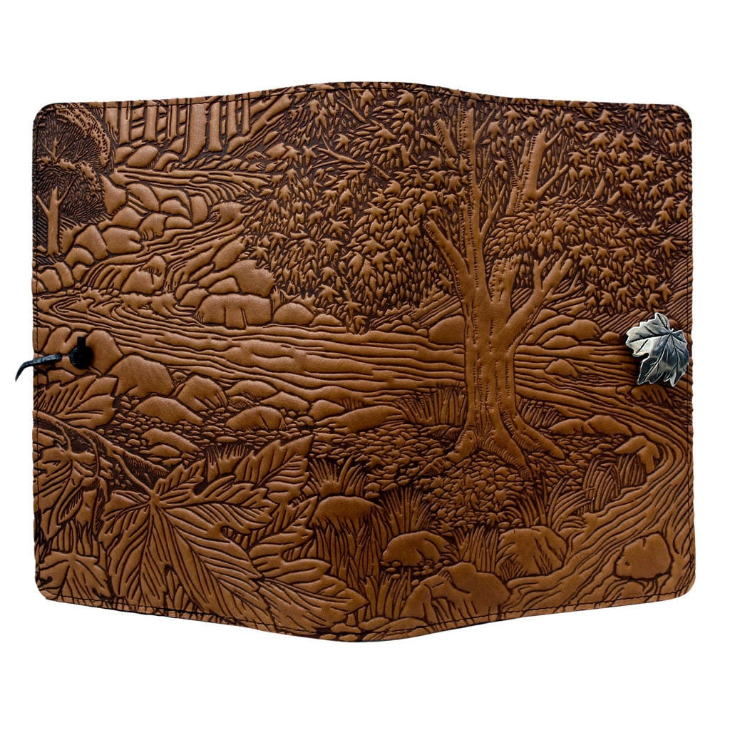 Large Leather Journal - Creekbed Maple in Saddle