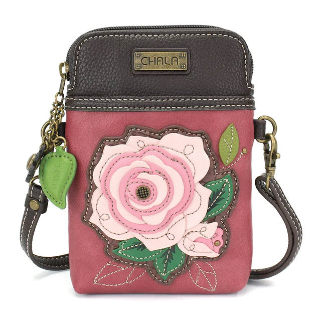 Rose A Cellphone Crossbody in Pink and Pink