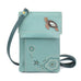 Turtle Criss Cellphone RFID Crossbody in Teal
