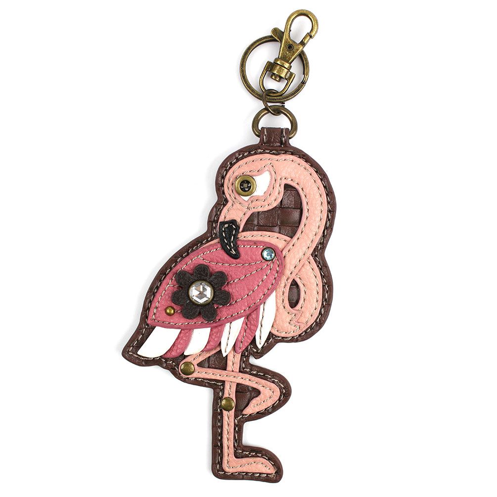 Flamingo Coin Purse and Key Chain by Chala