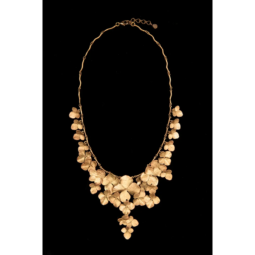 Hydrangea Full Petals 16 Inch Adjustable Necklace by Michael Michaud