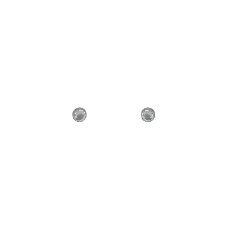 Sterling Silver Simple Stud Earrings with Mother of Pearl