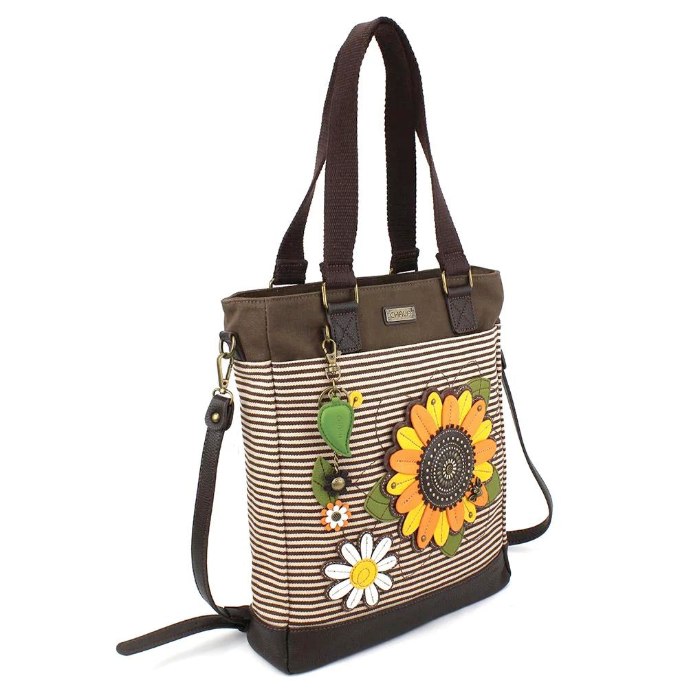 Sunflower Work Tote in Brown Stripe