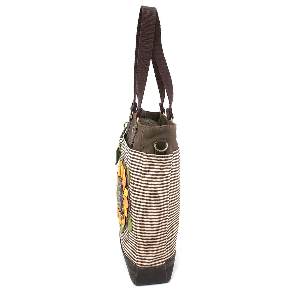 Sunflower Work Tote in Brown Stripe