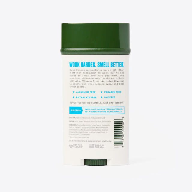 SUPERIOR FRESH WATER AND NEROLI ALUMINUM FREE DEODORANT by DUKE CANNON