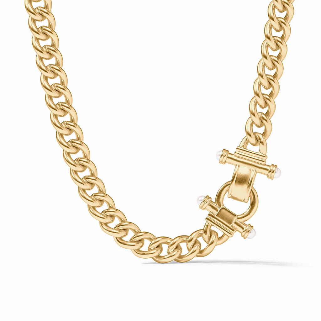 Dolce Demi Link Gold and Pearl Necklace by Julie Vos