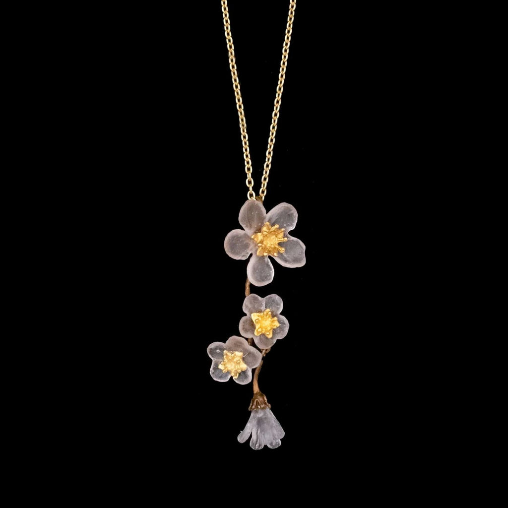 Cherry Blosson 16 Inch Adjustable Pendant Necklace by Michael Michaud