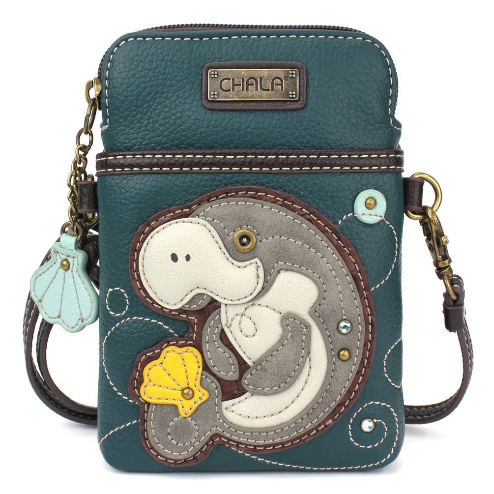 Manatee Cellphone Crossbody in Turquoise by Chala