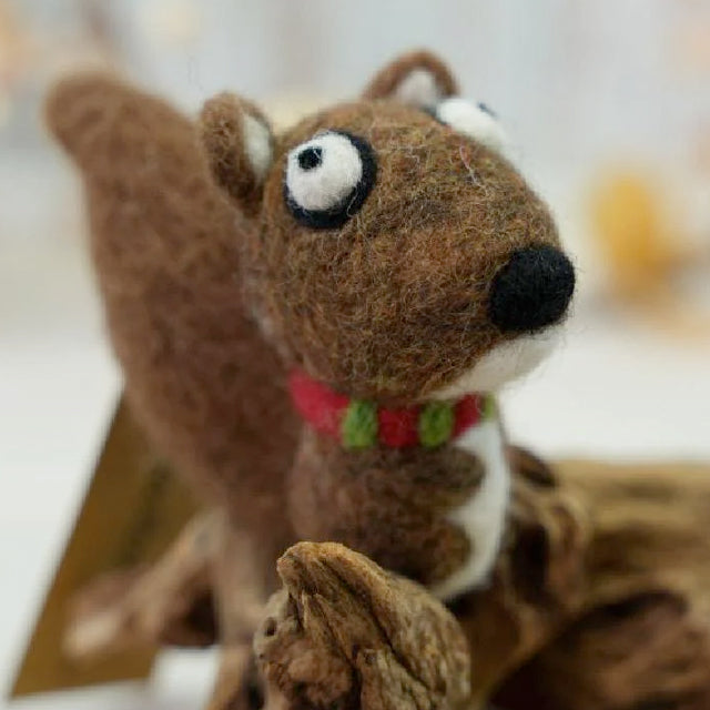 Squirrel Woolie Ornament