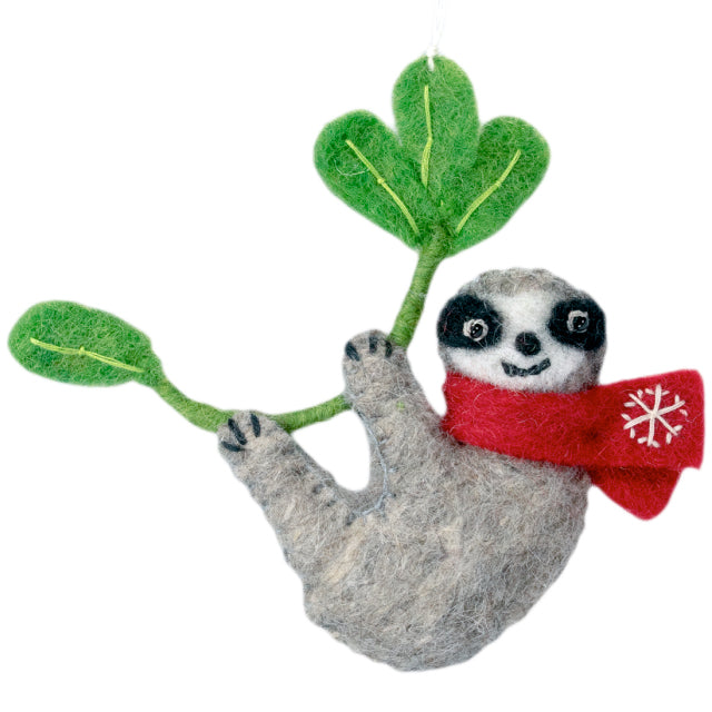 Sledding Kitty Wool Ornament