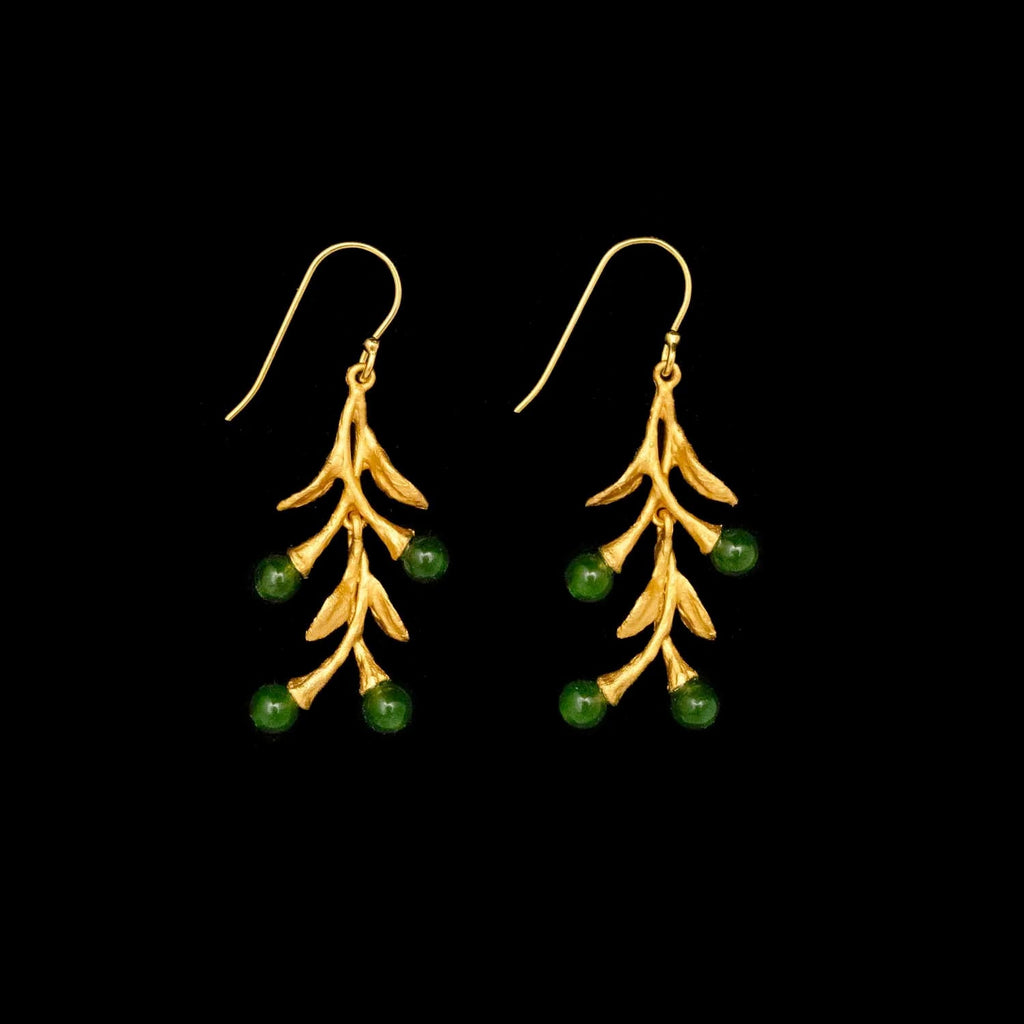 Pepper Long Dangle Wire Earrings by Michael Michaud