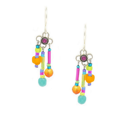 Multi Color Simple Earrings by Firefly Jewelry