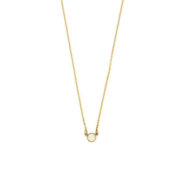 Bubble 16 Inch Adjustable Dainty Pendant Necklace - Frosted Clear by Michael Michaud