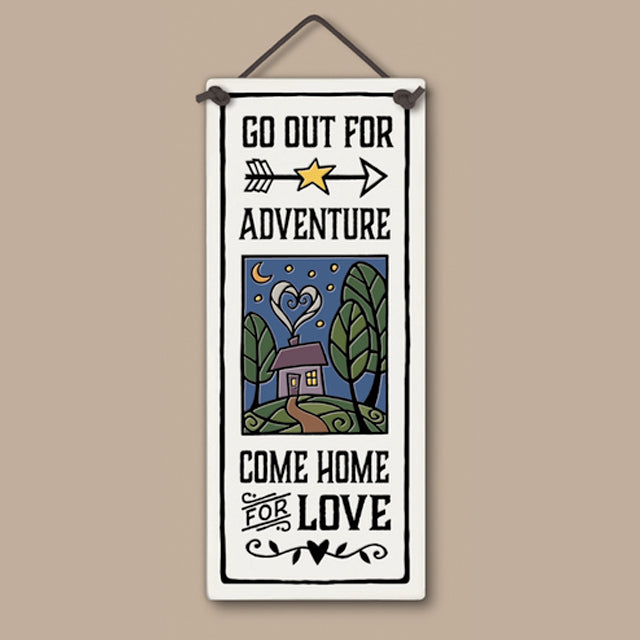 Go Out for Adventure Large Tall Ceramic Tile