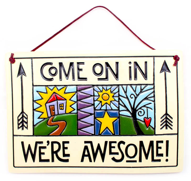 Come on In Large Rectangle Ceramic Tile