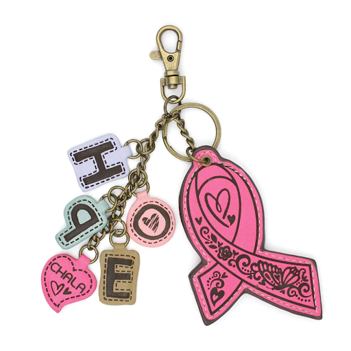 Ribbon Charming Charms Key Chain in Pink