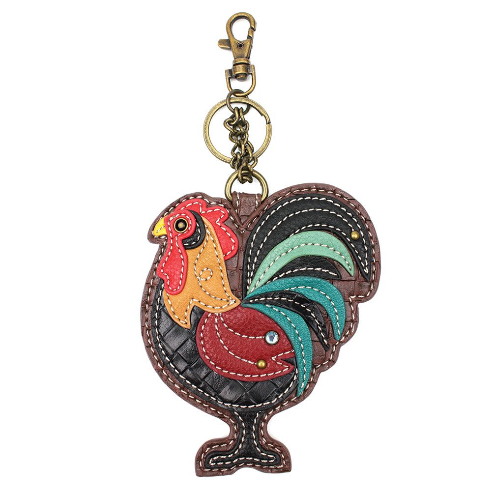 Rooster Coin Purse and Key Chain by Chala