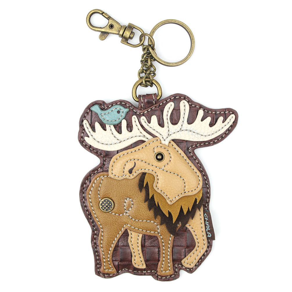 Moose Coin Purse and Key Chain by Chala