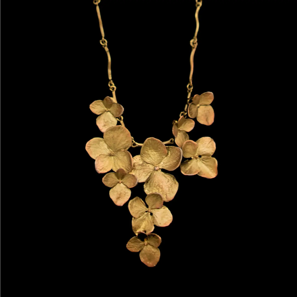 Hydrangea 16 Inch Adjustable Contour Necklace by Michael Michaud