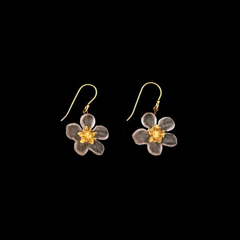 Cherry Blossom Wire Earrings by Michael Michaud