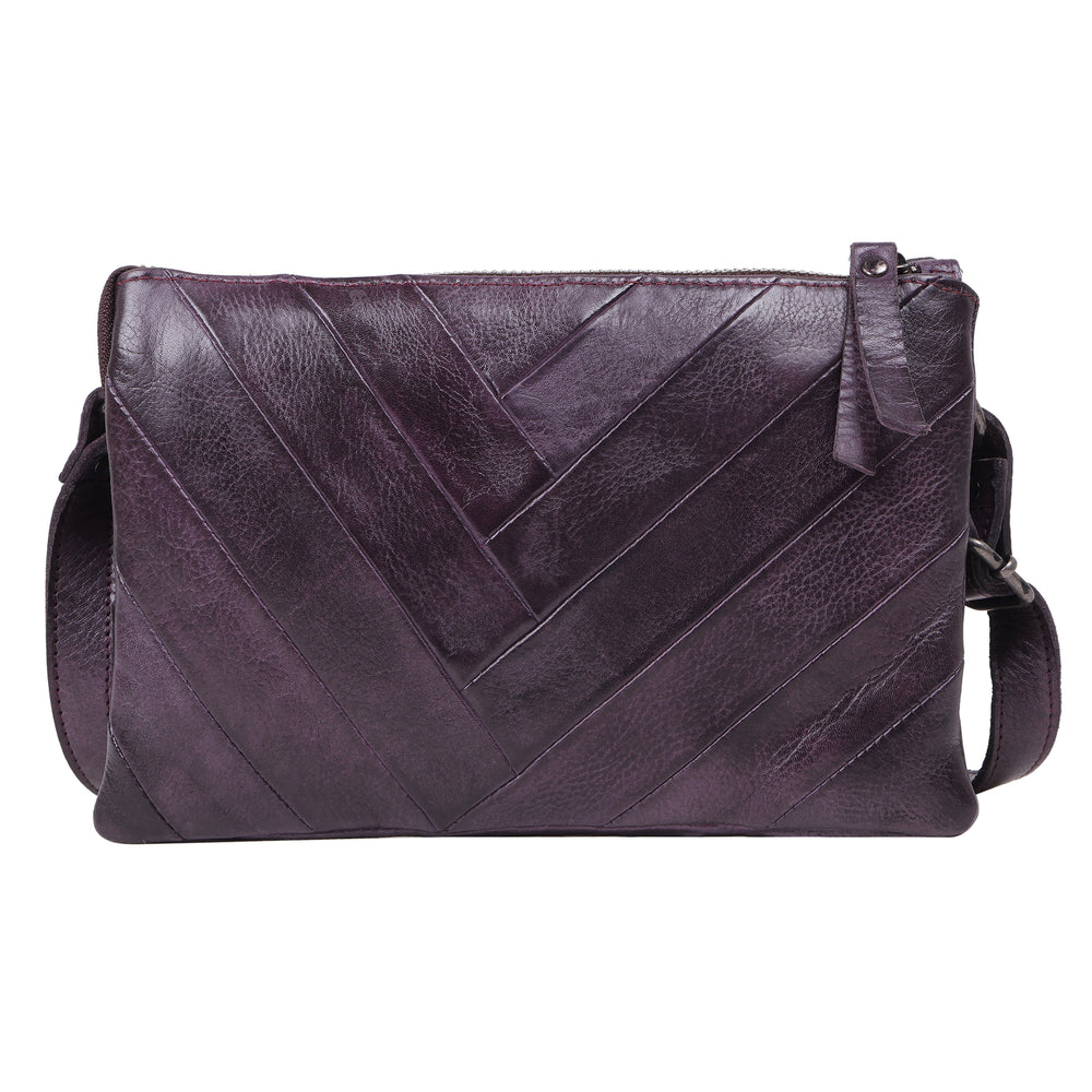 Sunny Leather Crossbody in Eggplant