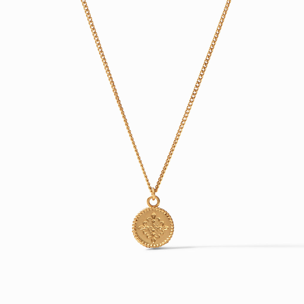 FleurdeLis Solitaire Necklace in Iridescent Melon by Julie Vos