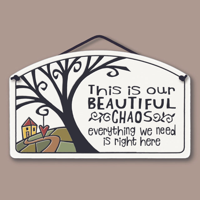 This is Our Beautiful Chaos Large Arch Ceramic Tile