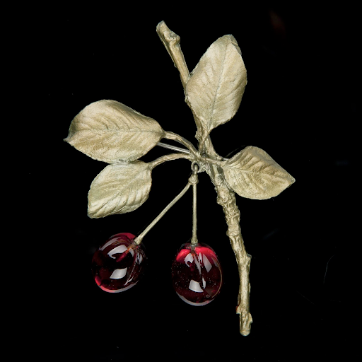 Morello Cherry Brooch Michael Michaud