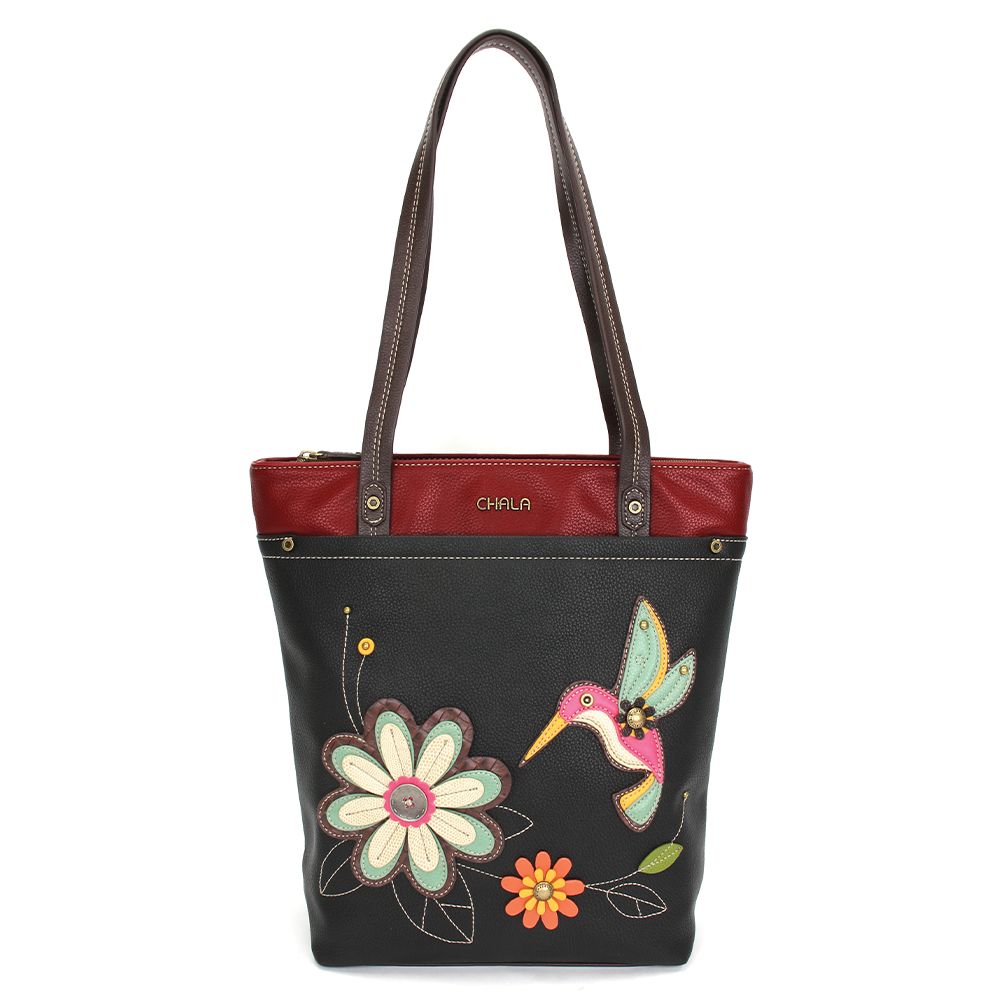 Hummingbird Deluxe Everyday Tote in Black by Chala