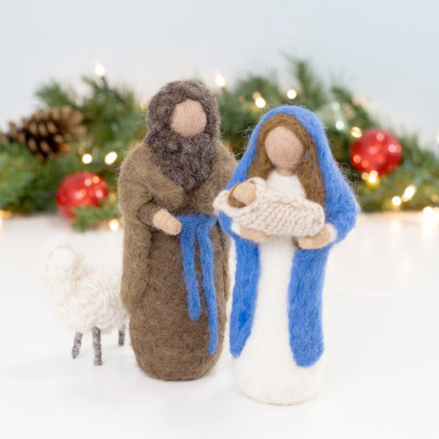 Holy Couple Nativity Wool Ornament
