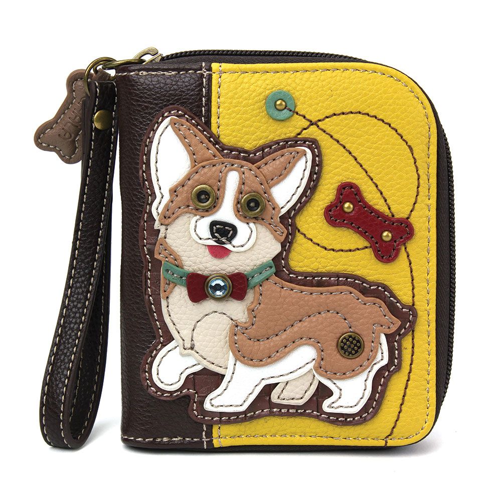 Corgi Zip-Around Wallet in Mustard by Chala