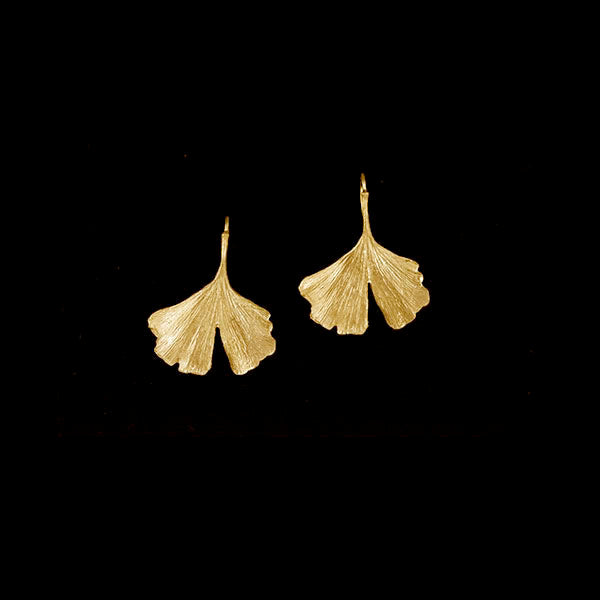 Ginkgo Wire Earrings by Michael Michaud