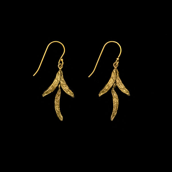 Hosta Pod Wire Earrings by Michael Michaud