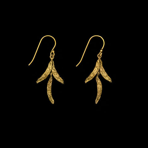 Hosta Pod Wire Earrings by Michael Michaud
