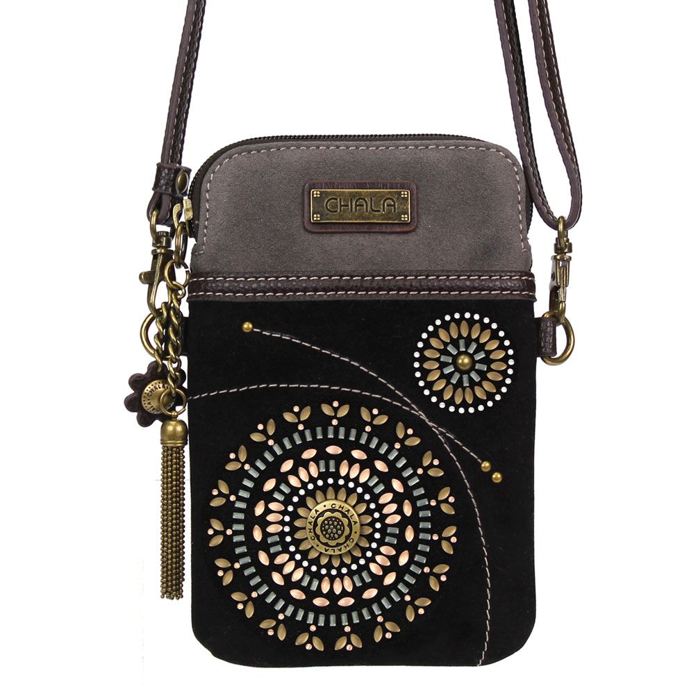 Starburst Cellphone Crossbody in Black by Chala