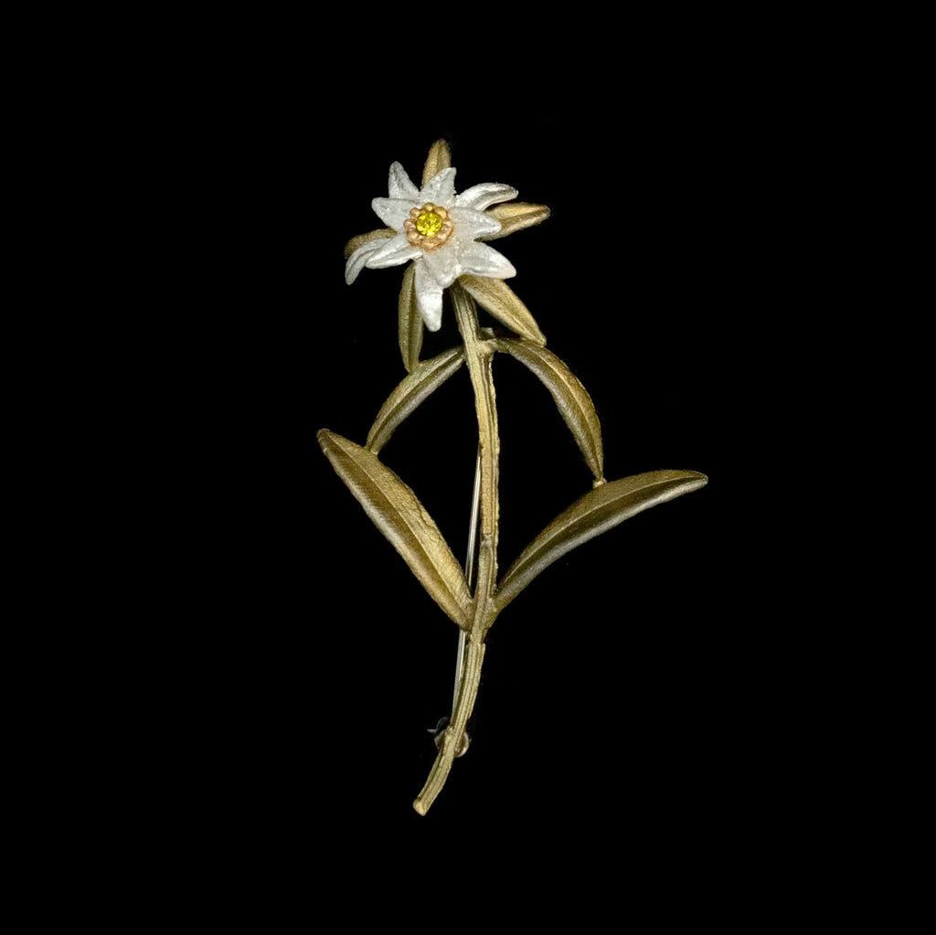 Edelweiss Single Flower Brooch by Michael Michaud