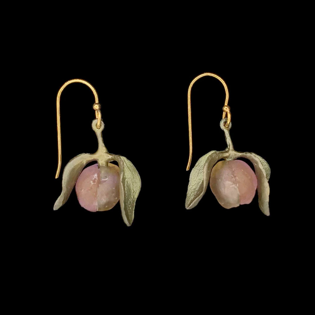 Peach Tree Wire Earrings by Michael Michaud