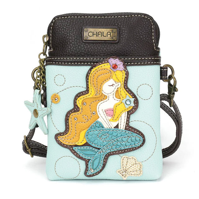 Mermaid A Cellphone Crossbody in Blue
