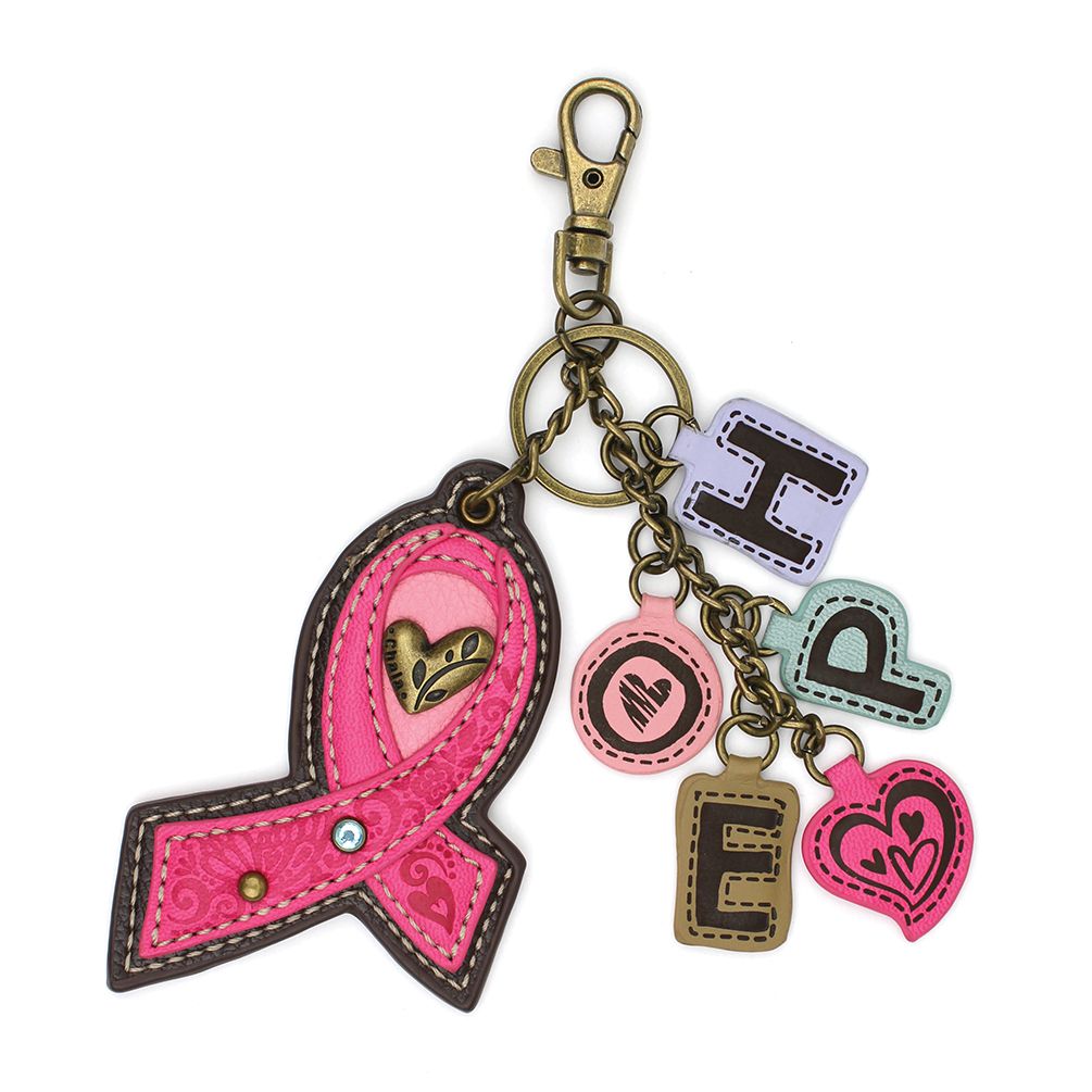 Pink Ribbon Charming Charms Key Chain by Chala