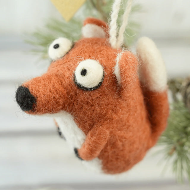 Orange Fox Woolie Ornament