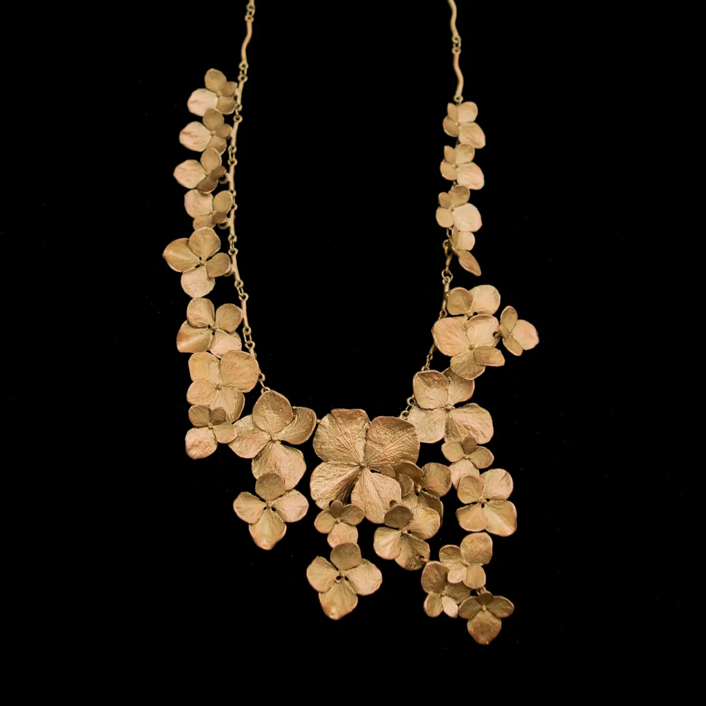 Hydrangea Full Petals 16 Inch Adjustable Necklace by Michael Michaud
